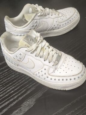 ✨RARE✨ Nike Air Force 1 ‘07 XX Star Studded Low - Triple White - Women's 6